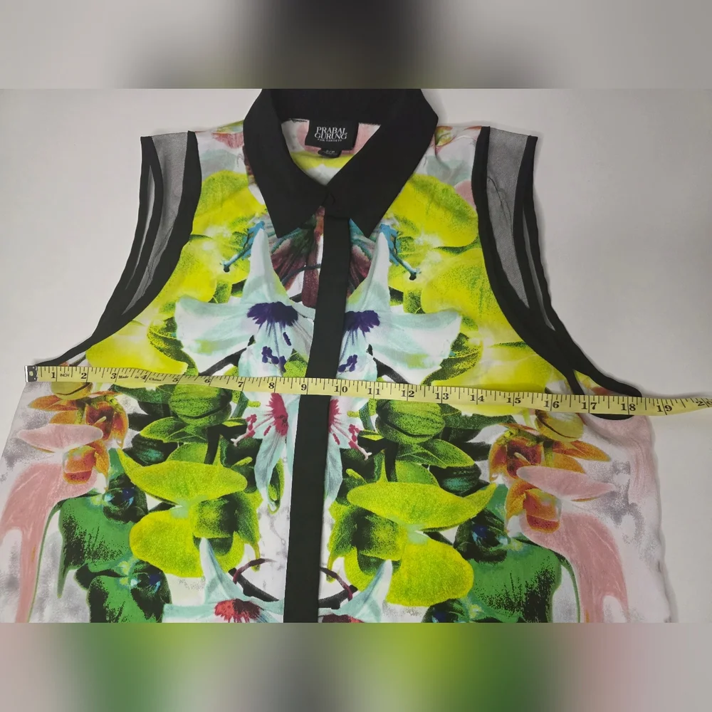 Prabal Gurung for Target Small/Petite Button Up Collared Tank Top - Picture 8 of 8